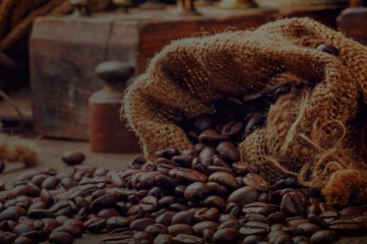 Bag with coffee beans